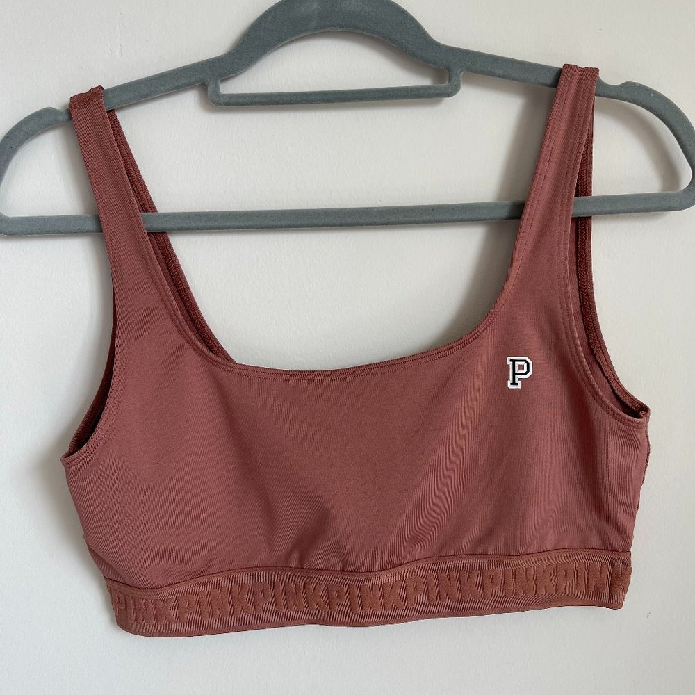 PINK by Victoria's Secret Dark Brown/Mauve Lounging Bralette